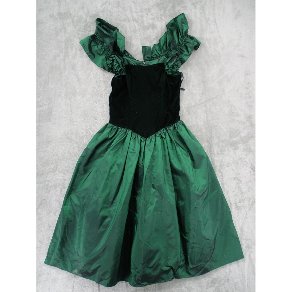 Vintage Gunne Sax Dress 6 Velvet 80s Fairy Grunge Whimsigoth HOCO Witchy V Waist